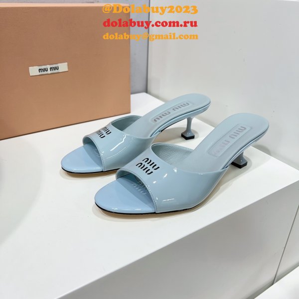 Miu Miu New Low Heel Slippers Buy The Best Product Replica Shoes