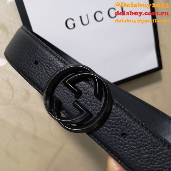 Gucci Belt With Double G Buckle 38mm-5 UK Black