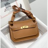 Luxury hermes jypsiere mini calf leather bag