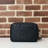 Gucci Replica 1:1 Mirror Jumbo GG Pouch 802148 Black Handbag