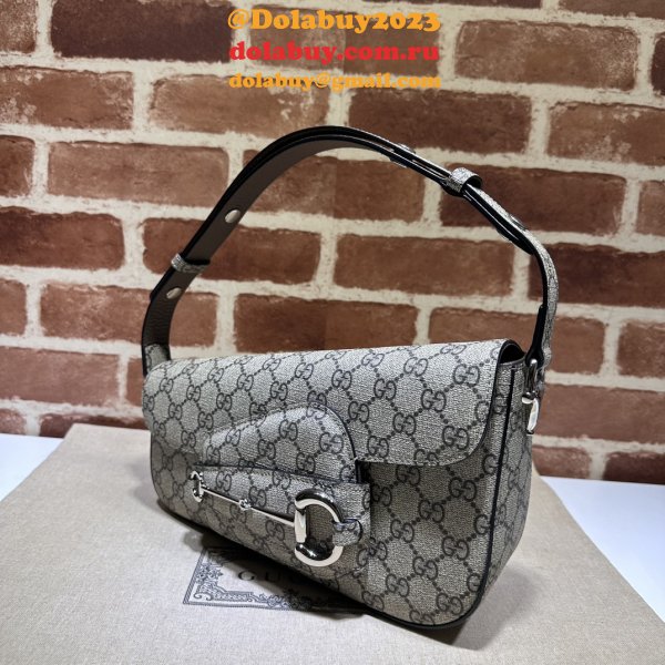 Perfect Gucci Replica Horsebit 764155 7 Star 1955 Shoulder Beige Bag