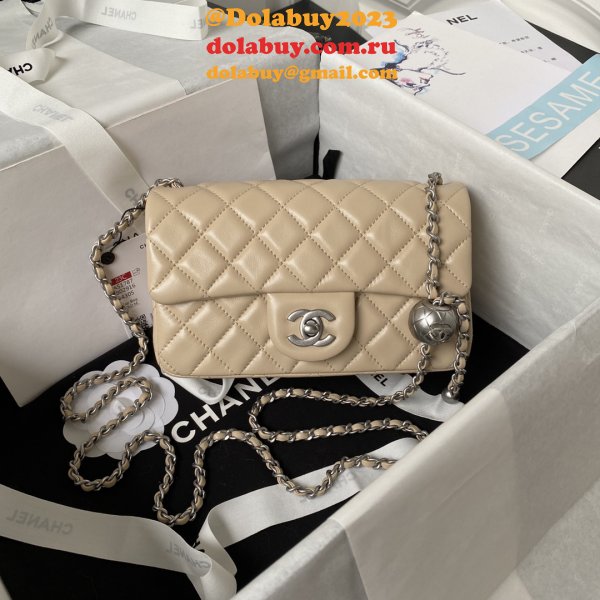 Luxury CC FLAP BAGS 20CM AS1787 SILVER BALL