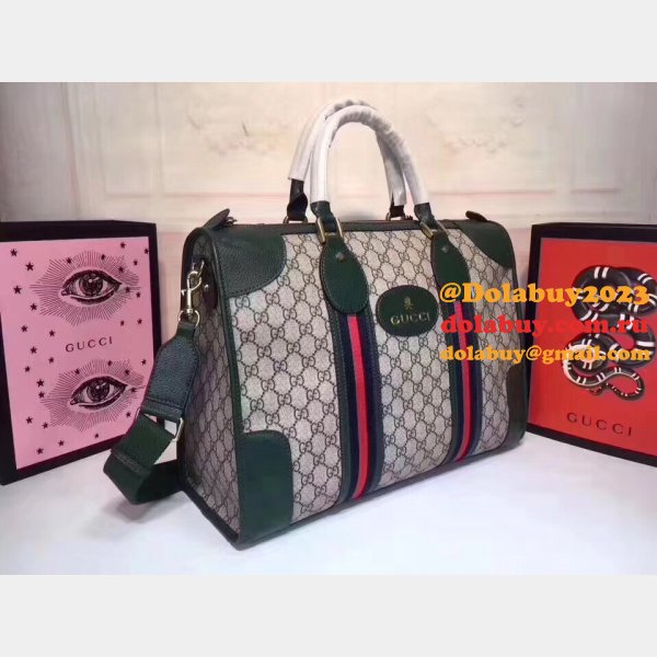 Gucci High Quality Shoulder Hand Boston 459311 Brown Green Bag