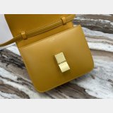 Celine Leather Teen Classic Bag in Yellow