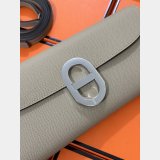 Luxury Hermes  D Ancre to go clutch Epsom bag