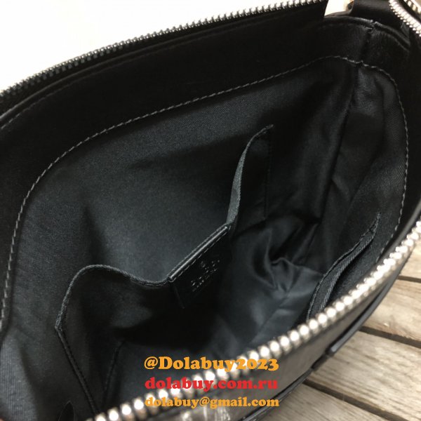 UK Gucci Fake Black GG Supreme Small Messenger 523599 Bag