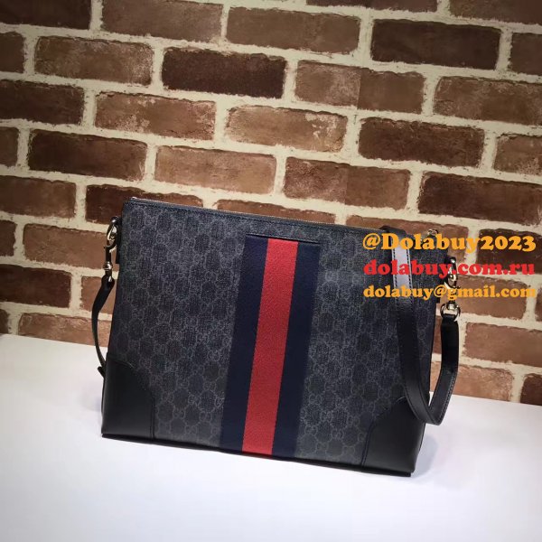 7 Star Gucci Fake 474139 GG Supreme Wide Messenger