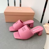 Miu Miu Replica Bread Slippers Heel Sandals Shoes