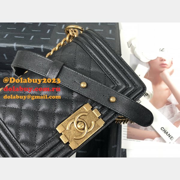 Top Quality CC 67085 Le boy Bag caviar leather 20CM