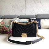 UK CC V Le Boy Top Quality Replica Black Bags Lambskin 25cm