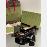 Pump Patent Heels Ballet Flat Horsebit Replica Gucci Shoes