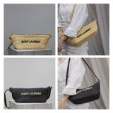 Top Quality SAINT LAURENT Raffia woven Crossbody bag 667490