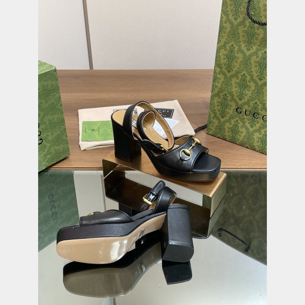 Duplicate gucci Lady horsebit-detailed leather sandals