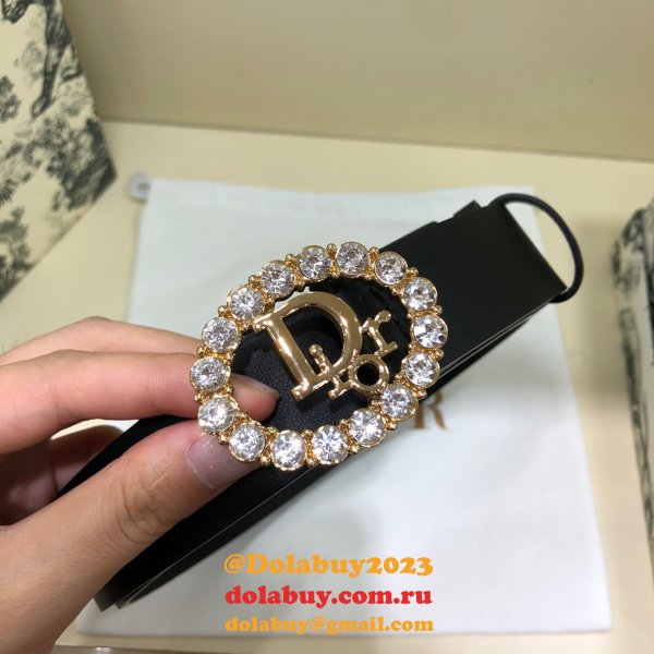 Wholesale Christian Dior AAA Belts 30mm Black Replica