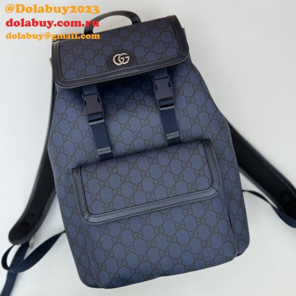 Men Gucci 792114 Ophidia Small GG Backpack Ebony Supreme Copy Bag