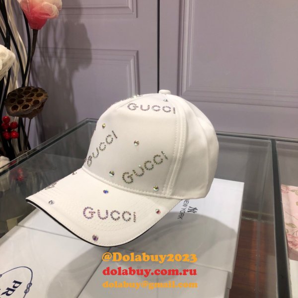 Fashion Gucci with diamond logo Baseball cap