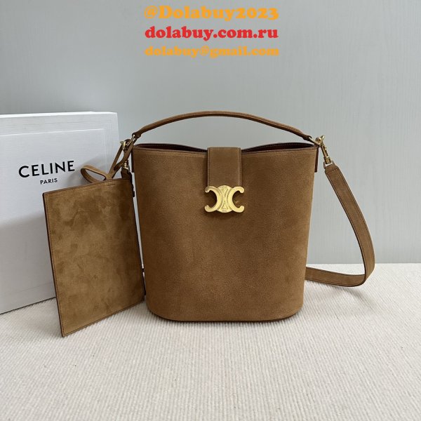 7 Star Celine Triomphe Louise Bucket Bag 116613