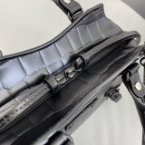 Top Quality Balenciaga cuag black crocodile bag