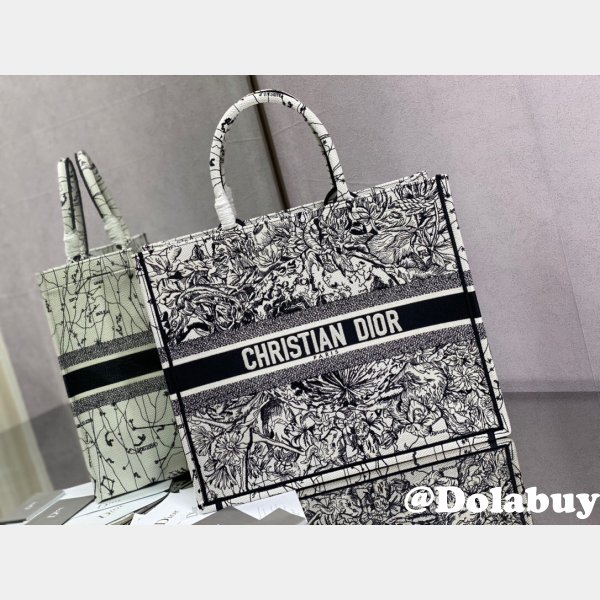 Replica Christian Dior Trotter Pattern Hand CD Book Tote Bag