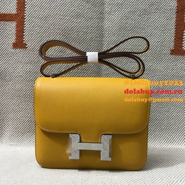 Hermes Constance Bag 18cm Epsom Leather Yellow