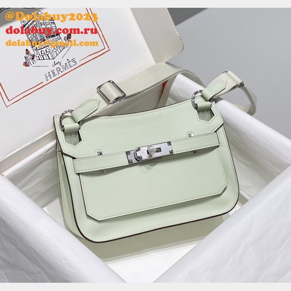 Luxury hermes jypsiere mini calf leather bag