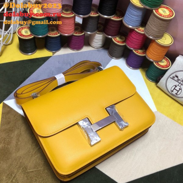 Hermes Constance Bag 23cm Epsom Leather Yellow