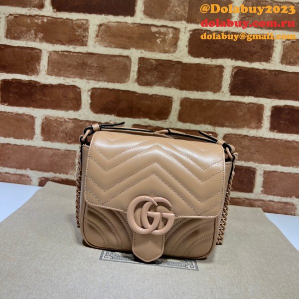 Perfect Gucci GG Marmont matelasse 739681 shoulder Fake bag