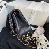 2020 Luxury CC CF 20CM Flap Lambskin Classic Black Bags