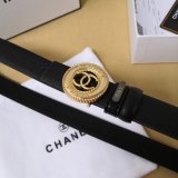 High Quality Replica CC Double C Belt Black Width 2.5cm 1152