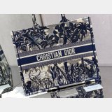 Dior CD Book Tote Top Quality Oblique Embroidery