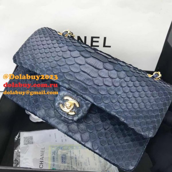 Luxury CC flap snake skin Top Quality classical handbag 25.5cm