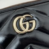 GG Marmont Gucci Duplicate Small Shoulder 802448 Black Bag