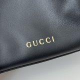 Designer 815118 Fake GG Emblem Gucci 1:1 Mirror Bucket Black Bag