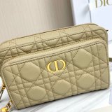 High Quality Dior Caro Bag Brown Supple Cannage Calfskin