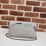 Designer Crossbody Gucci Copy 751526 GG Marmont Light-Grey Bag