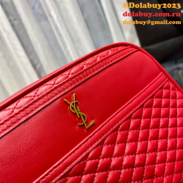 Replica YSL 64899 Red/White/Black Victoire camera bag High Quality