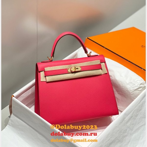 High Quality Replica Hermes Epsom Kelly 19/25/28CM Red Bag For Sale