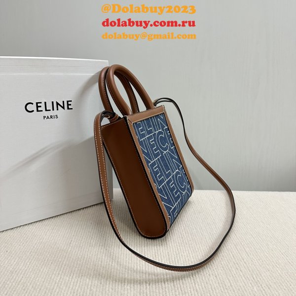 Top Quality celine MINI CABAS BAGS canvas 193302