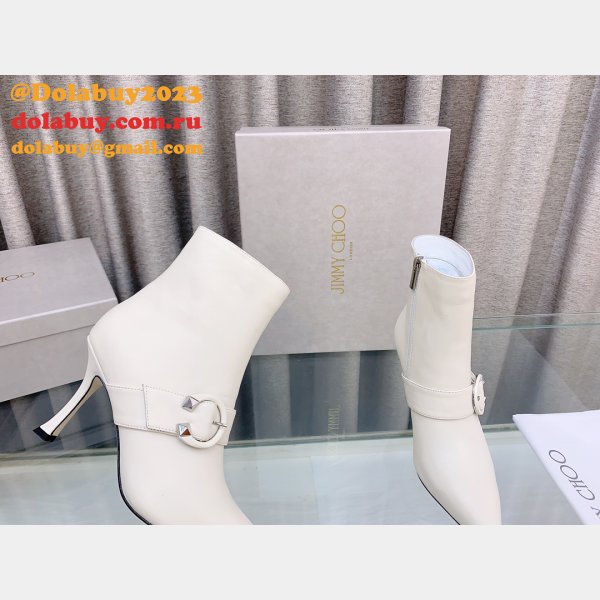 Duplicate Jimmy Choo C Buckle High Heel Ankle Replica Boots