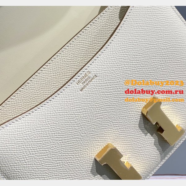 Hermes Constance Bag 18cm Epsom Leather Cream