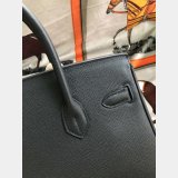 Hermes Birkin Epsom leather Handbags Black Golden