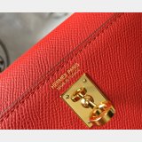 Replica Hermes Red Mini Kelly Handbag Epsom leather