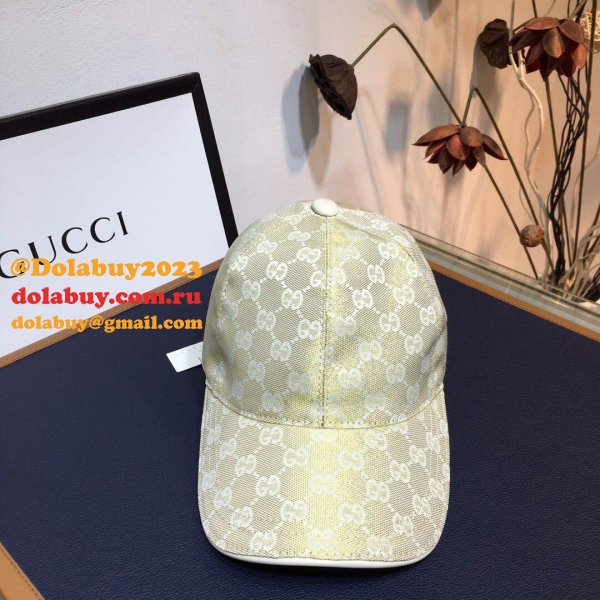 Replica Gucci Cowhide leather adjustment strap hats