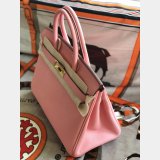 Hermes Birkin Epsom leather Handbags Pink Golden