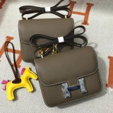 Hermes Constance Bag 18cm Epsom Leather Dark grey