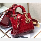 Best DIOR LADY MY ABC Wholesale PATENT LEATHER HANDBAG 20cm