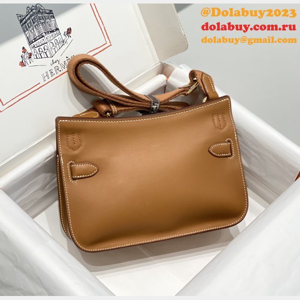 Luxury hermes jypsiere mini calf leather bag