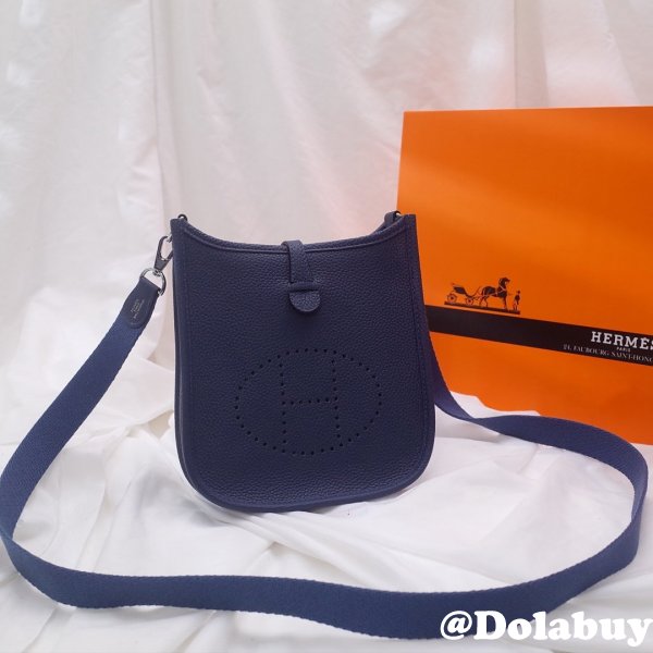 Replica Hermes Evelyne Navy blue TPM Mini Bags