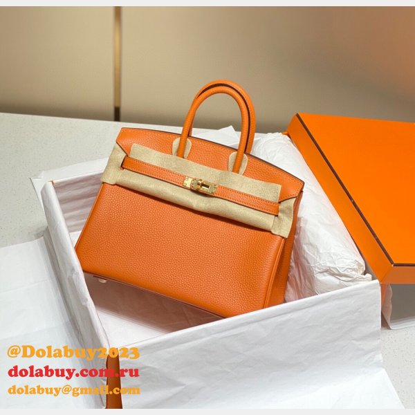 HERMES BIRKIN 25CM HALF HUMAN HANDMADE STICHING