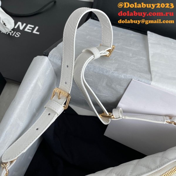 Designer CC High Quality Calfskin Waist AS1077 White Bag